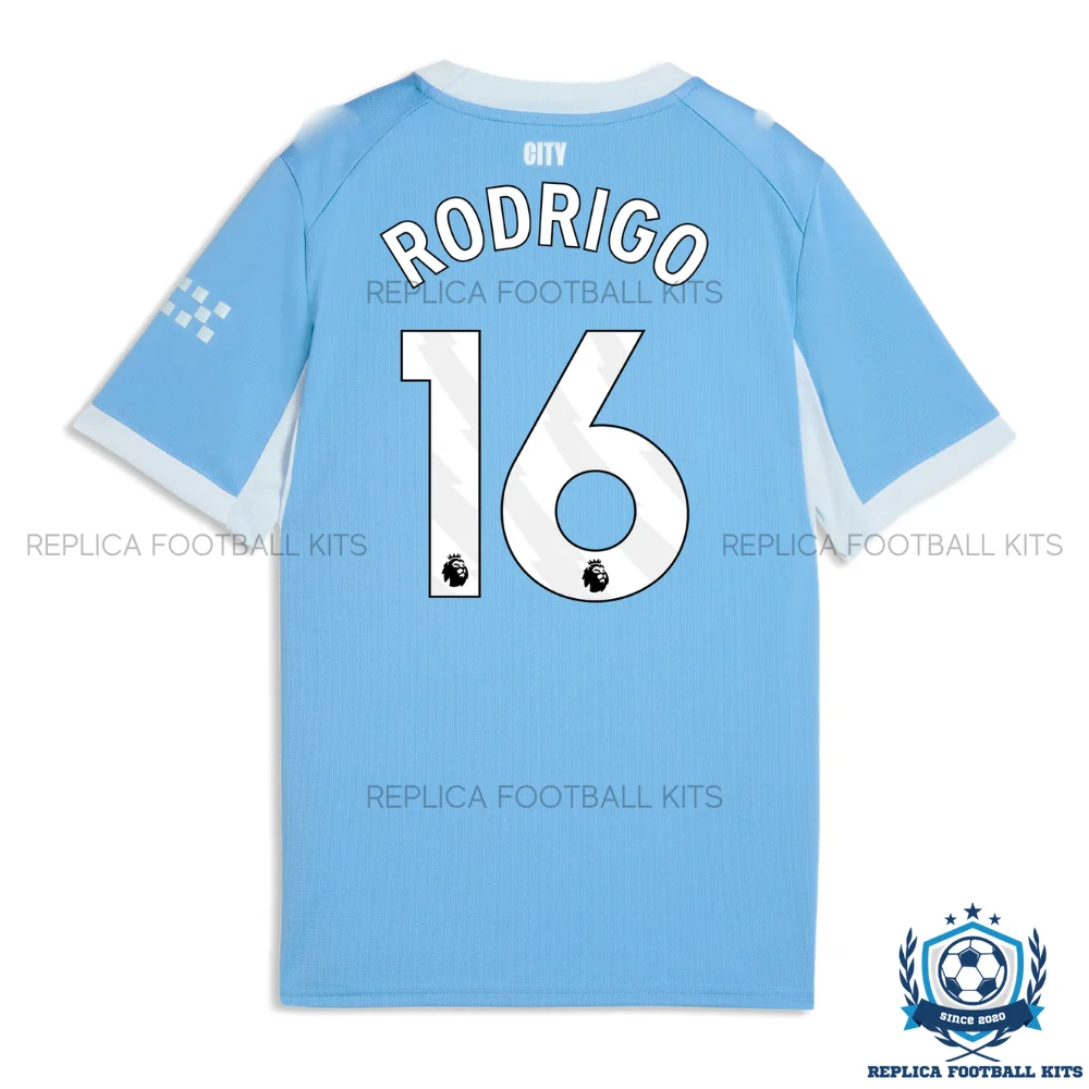 Manchester City RODRIGO 16 Home Men Replica Football Shirt 2026/27 - back view