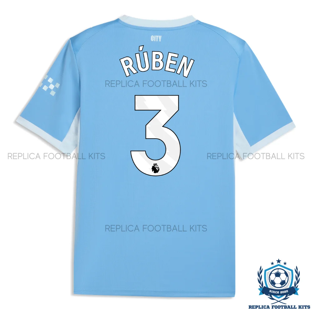 Manchester City RÚBEN 3 Home Men Replica Football Shirt 2026/27 - back view