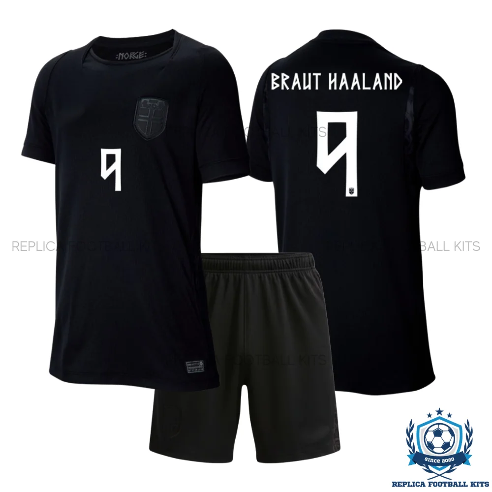 Norway World Cup 2026 BRAUT HAALAND 9 Away Kid Replica Football Kit - overview