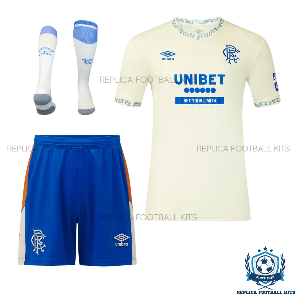 Rangers Away Kid Replica Football Kit 2026/27 - front view