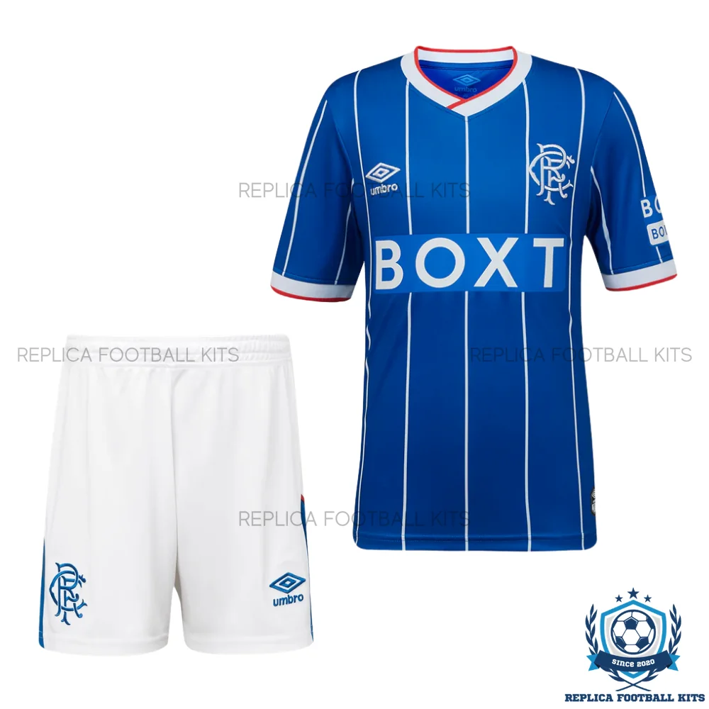 Rangers Home Kid Replica Football Kit 2026/27 - front view