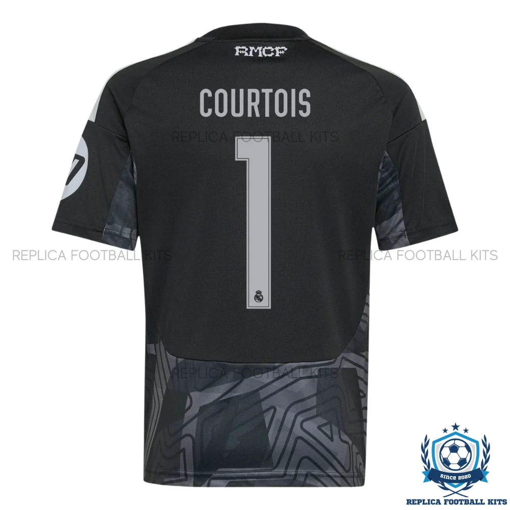 Real Madrid COURTOIS 1 Goalkeeper Men Replica Football Shirt 2026/27 - back view