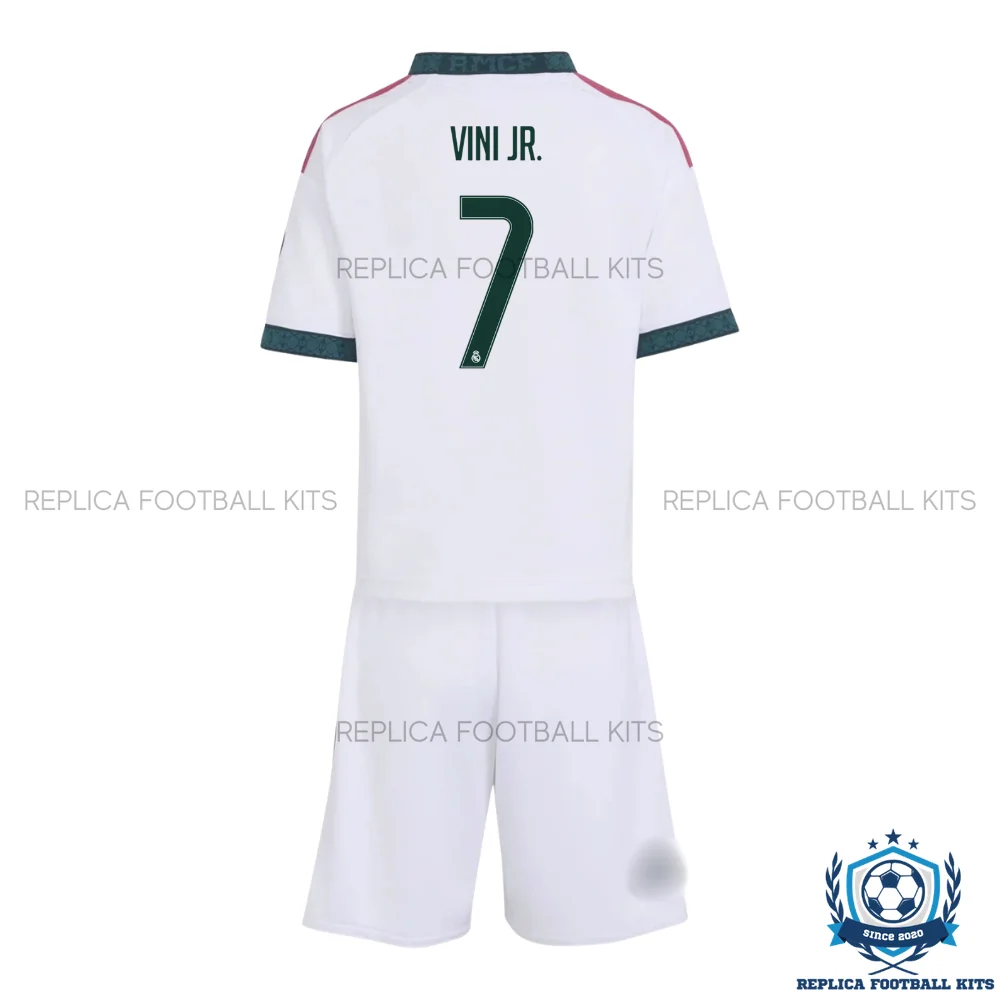 Real Madrid VINI JR. 7 Home Kid Replica Football Kit 2026/27 - back view