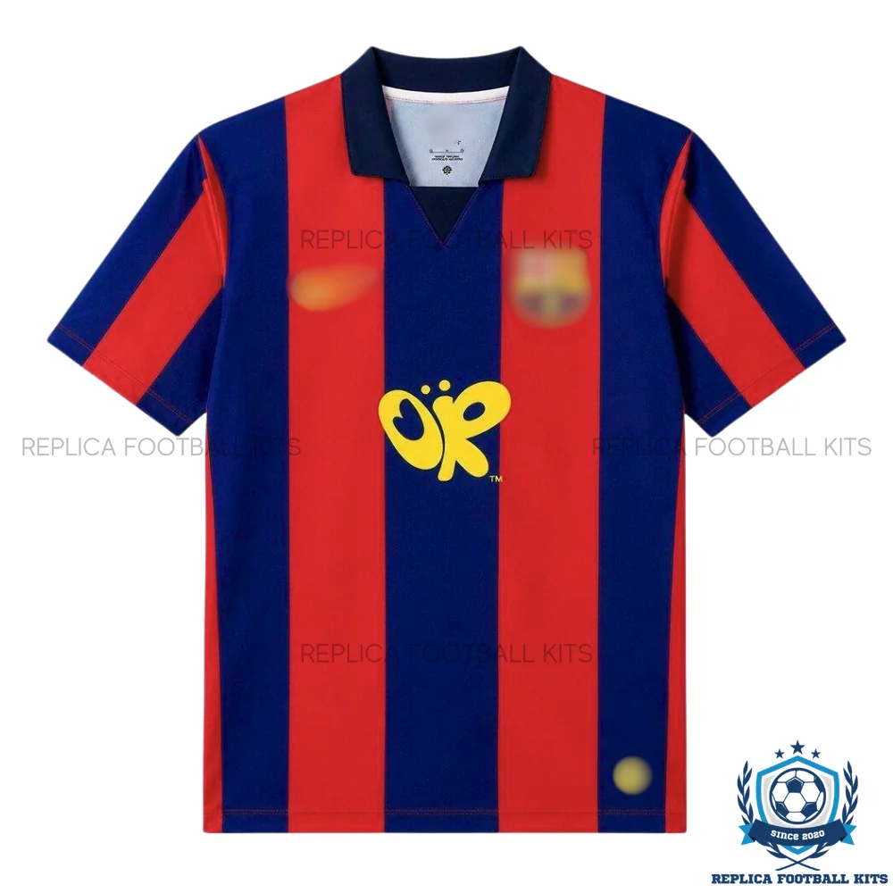 Retro Barcelona x Olivia Rodrigo Home Men Replica Football Shirt 2003/04 - front view
