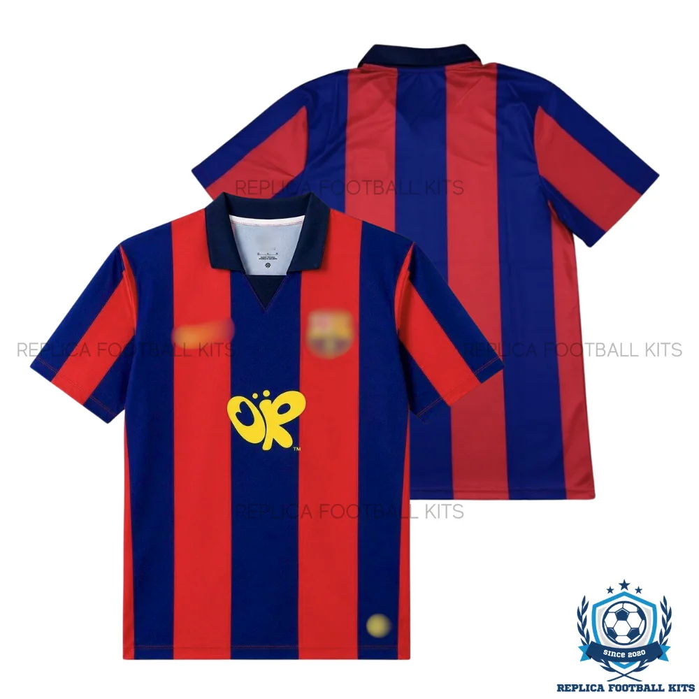 Retro Barcelona x Olivia Rodrigo Home Men Replica Football Shirt 2003/04 - overview