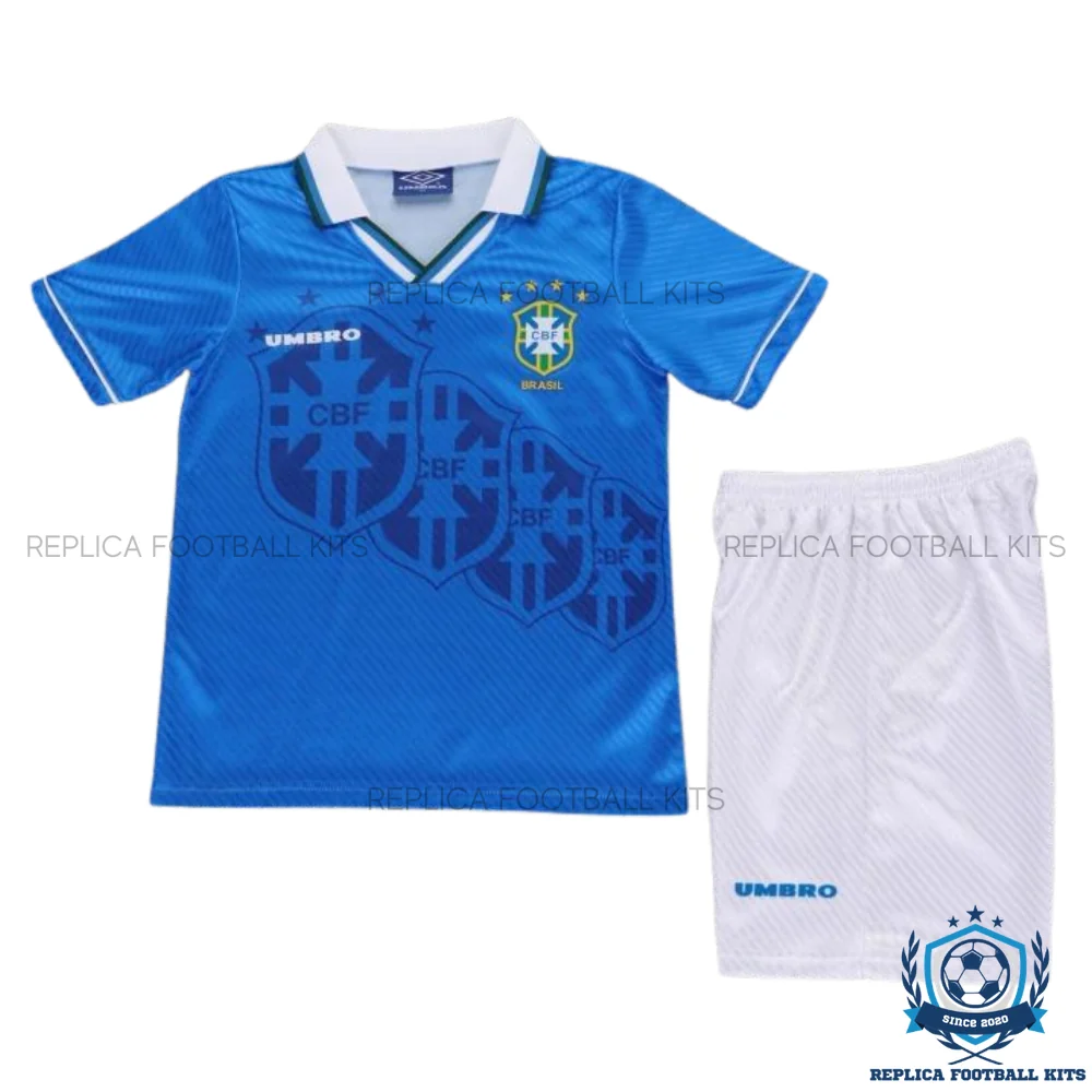 Retro Brazil Away Kid Replica Football Kit 1994 - front view