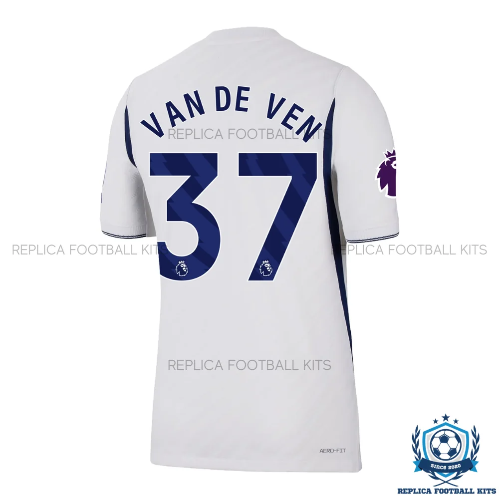 Tottenham Hotspur VAN DE VEN 37 Home Men Replica Football Shirt 2026/27 - back view