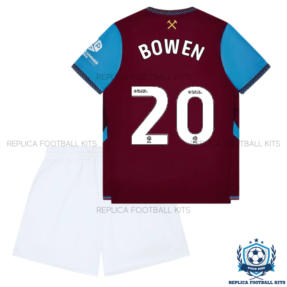 West Ham BOWEN 20 Home Kid Replica Football Kit 2026/27 - back view