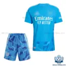 Arsn@l Blue Goalkeeper Kid Replica Football Kit 2026/27 - front view