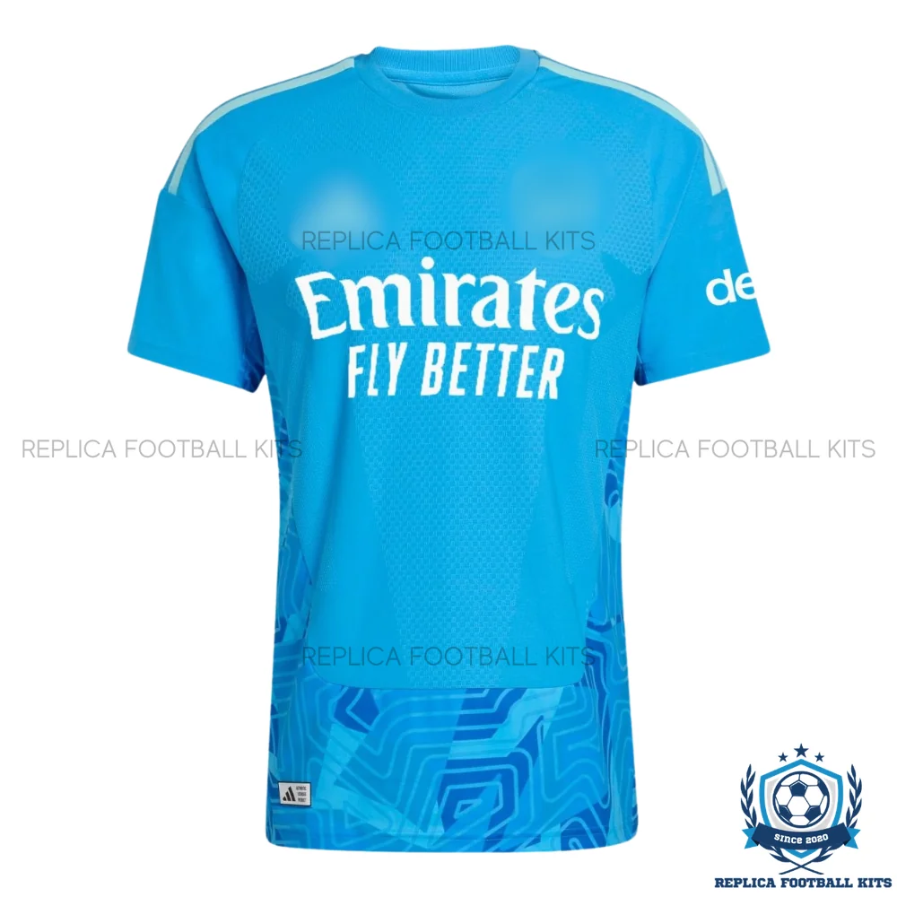 Arsn@l Blue Goalkeeper Kid Replica Football Kit 2026/27 - front view of shirt