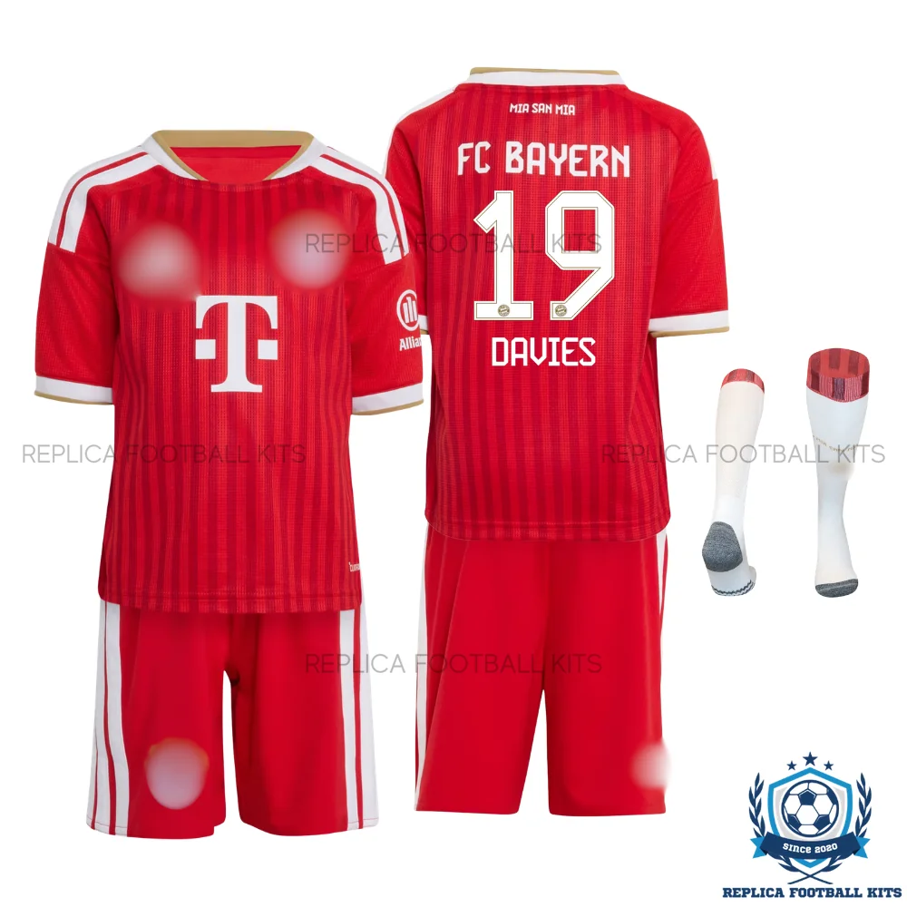 Bayern Munich DAVIES 19 Home Kid Replica Football Kit 2026/27 - overview