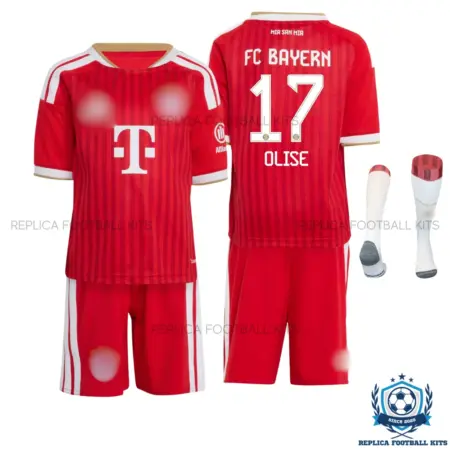 Bayern Munich OLISE 17 Home Kid Replica Football Kit 2026/27 - overview