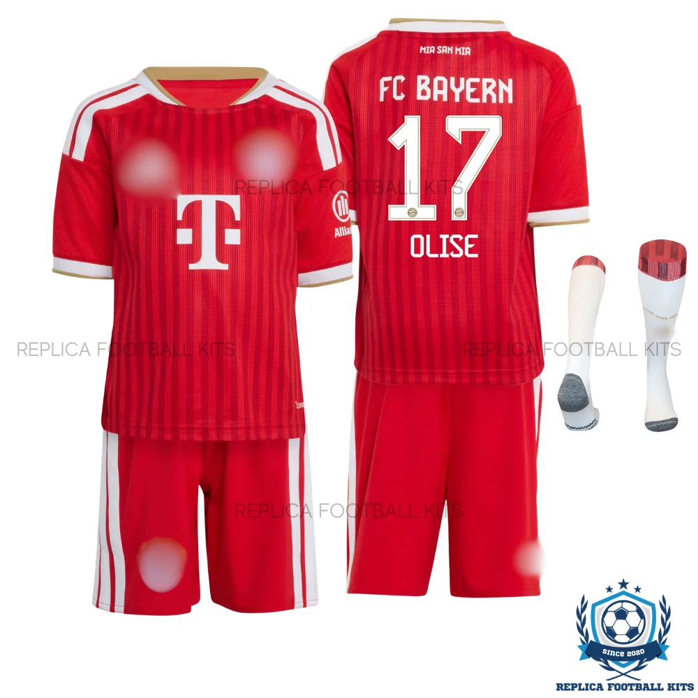 Bayern Munich OLISE 17 Home Kid Replica Football Kit 2026/27 - overview
