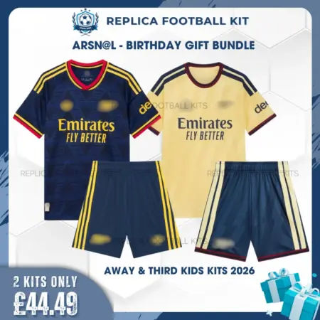 Arsn@l 2026/27 Full Kit Gift Set - Away and Third Kid Replica Football Kits