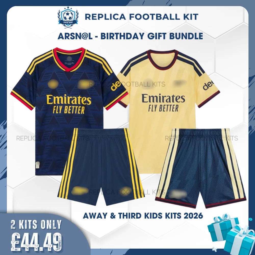 Arsn@l 2026/27 Full Kit Gift Set - Away and Third Kid Replica Football Kits