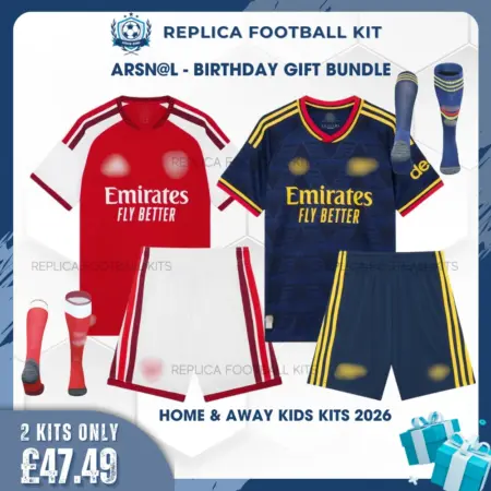 Arsn@l 2026/27 Full Kit Gift Set - Home and Away Kid Replica Football Kits - overview with socks