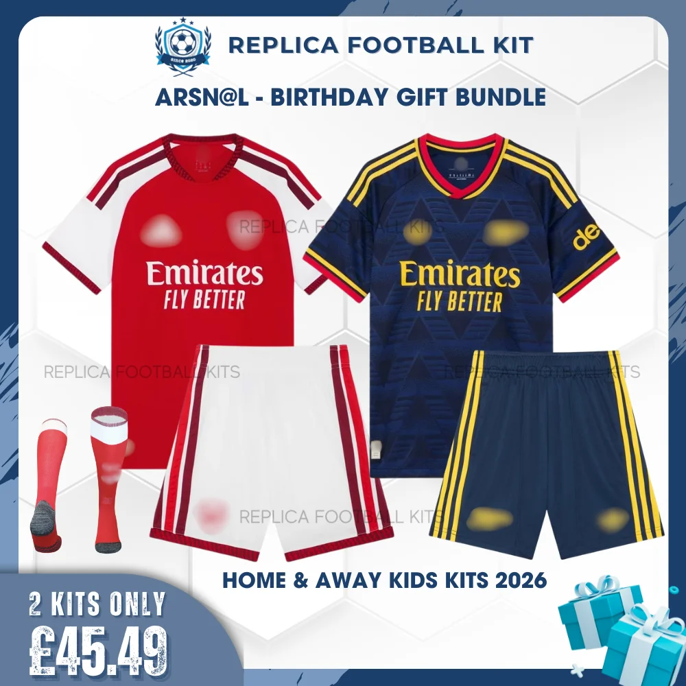Arsn@l 2026/27 Full Kit Gift Set - Home and Away Kid Replica Football Kits