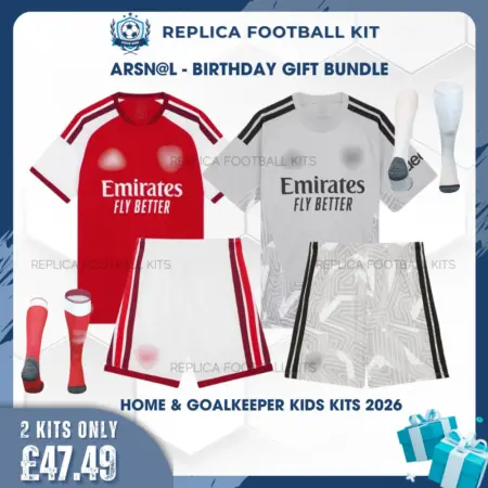 Arsn@l 2026/27 Full Kit Gift Set - Home and Goalkeeper Kid Replica Football Kits