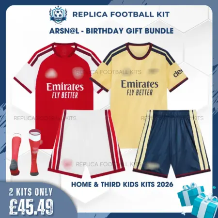 Arsn@l 2026/27 Full Kit Gift Set - Home and Third Kid Replica Football Kits