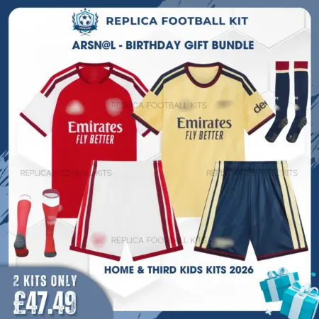 Arsn@l 2026/27 Full Kit Gift Set - Home and Third Kid Replica Football Kits