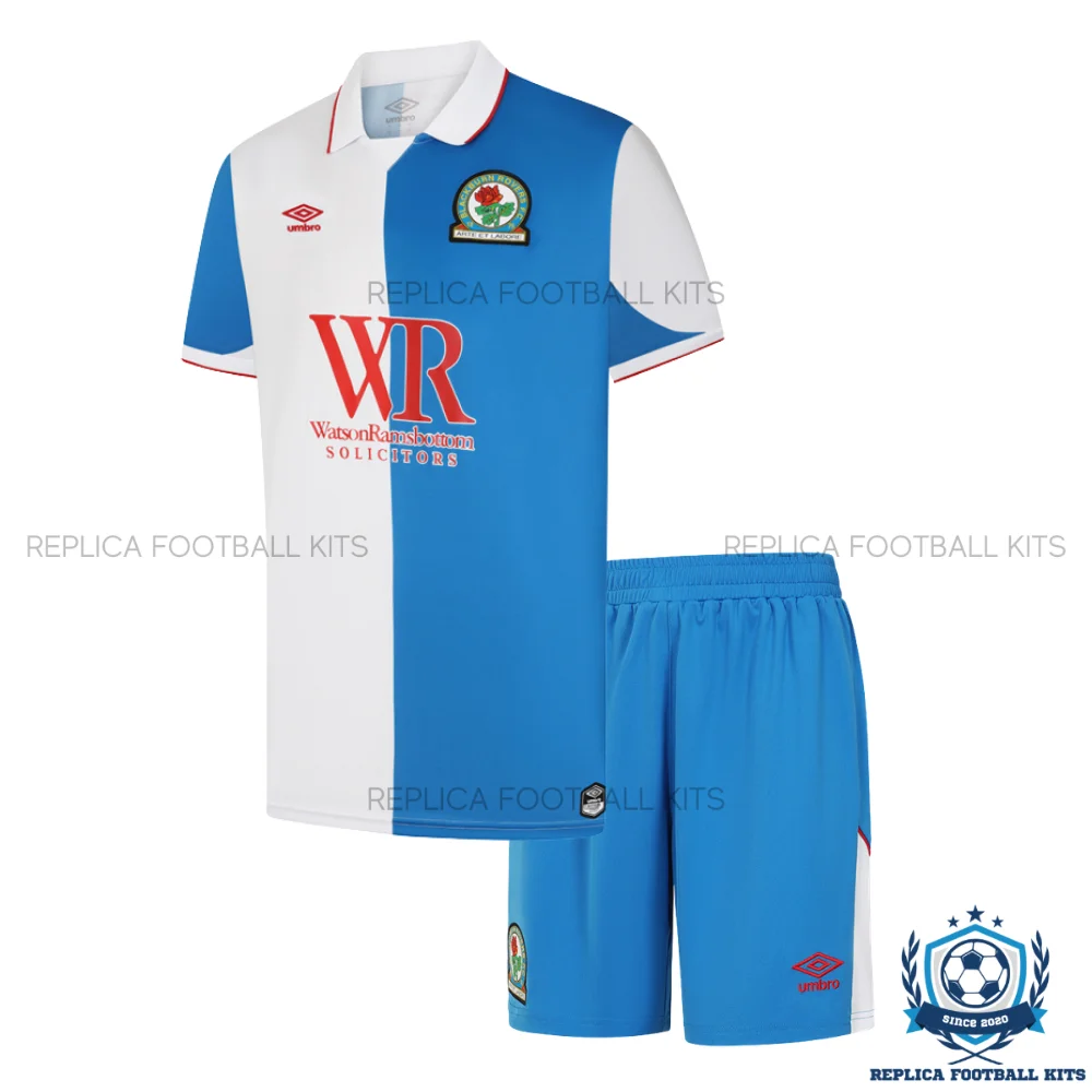 Blackburn Rovers Home Kid Replica Football Kit 2026/27 - front view