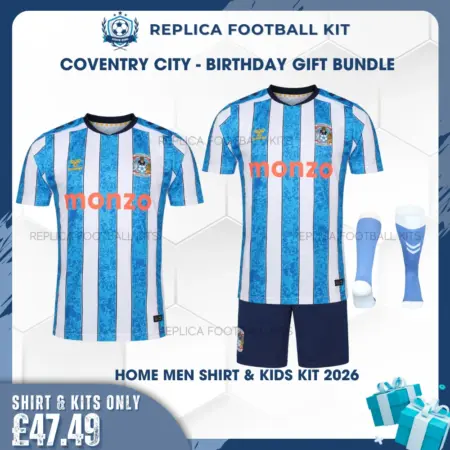 Coventry City 2026/27 Full Kit Gift Set - Home Dad Shirt & Son Kit