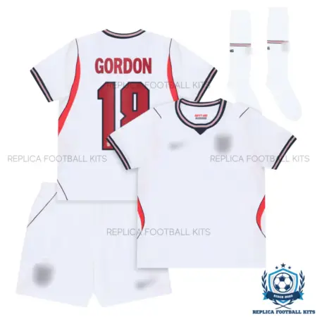 England World Cup 2026 GORDON 18 Home Kid Replica Football Kit - overview