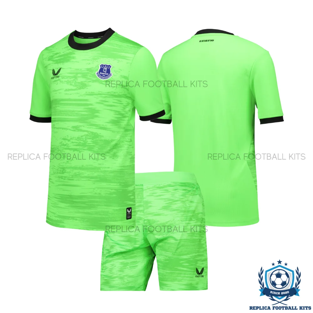 Everton Green Goalkeeper Kid Replica Football Kit 2026/27