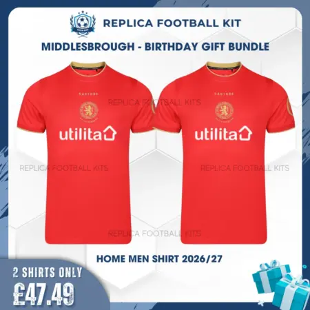 Middlesbrough 2026/27 Full Shirt Gift Set - Home
