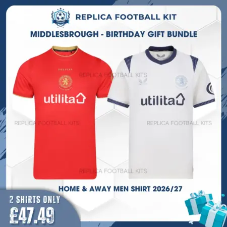 Middlesbrough 2026/27 Full Shirt Gift Set - Home and Away