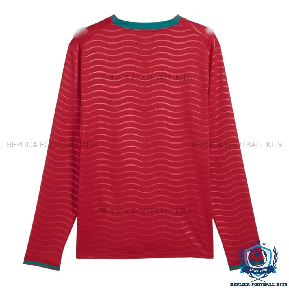 Portugal World Cup 2026 Home Men Replica Football Shirt Long Sleeve - back view