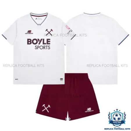 West Ham Away Kid Replica Football Kit 2026/27 - overview