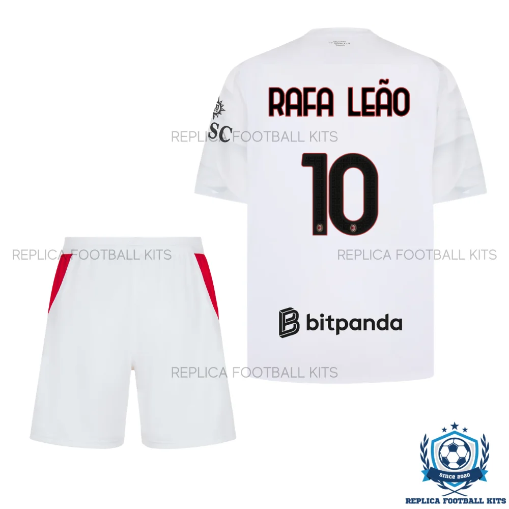 AC Milan RAFA LEÃO 10 Away Kid Replica Football Kit 2026/27 - backview
