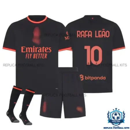 AC Milan RAFA LEÃO 10 Third Kid Replica Football Kit 2026/27 - overview with socks