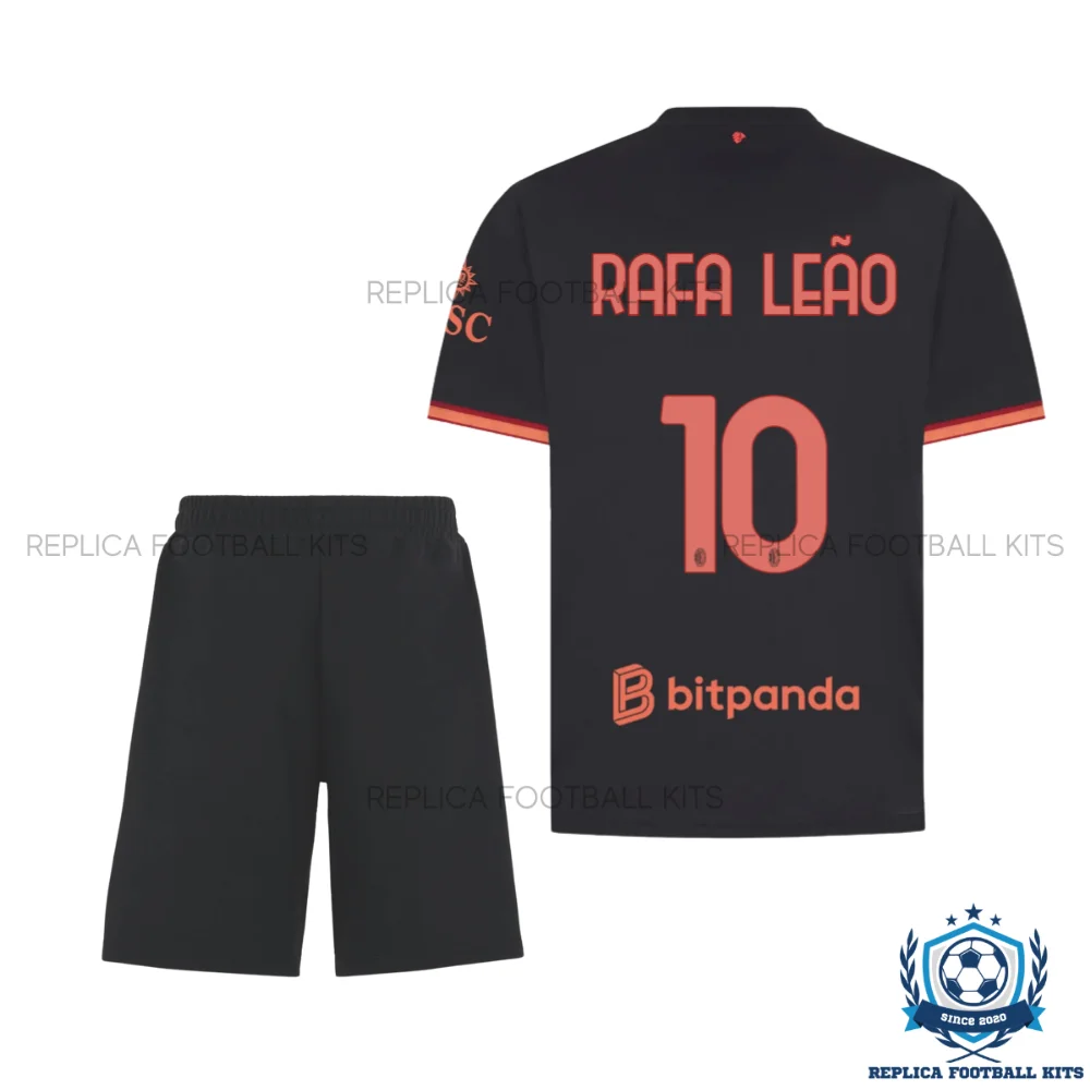 AC Milan RAFA LEÃO 10 Third Kid Replica Football Kit 2026/27 - backview