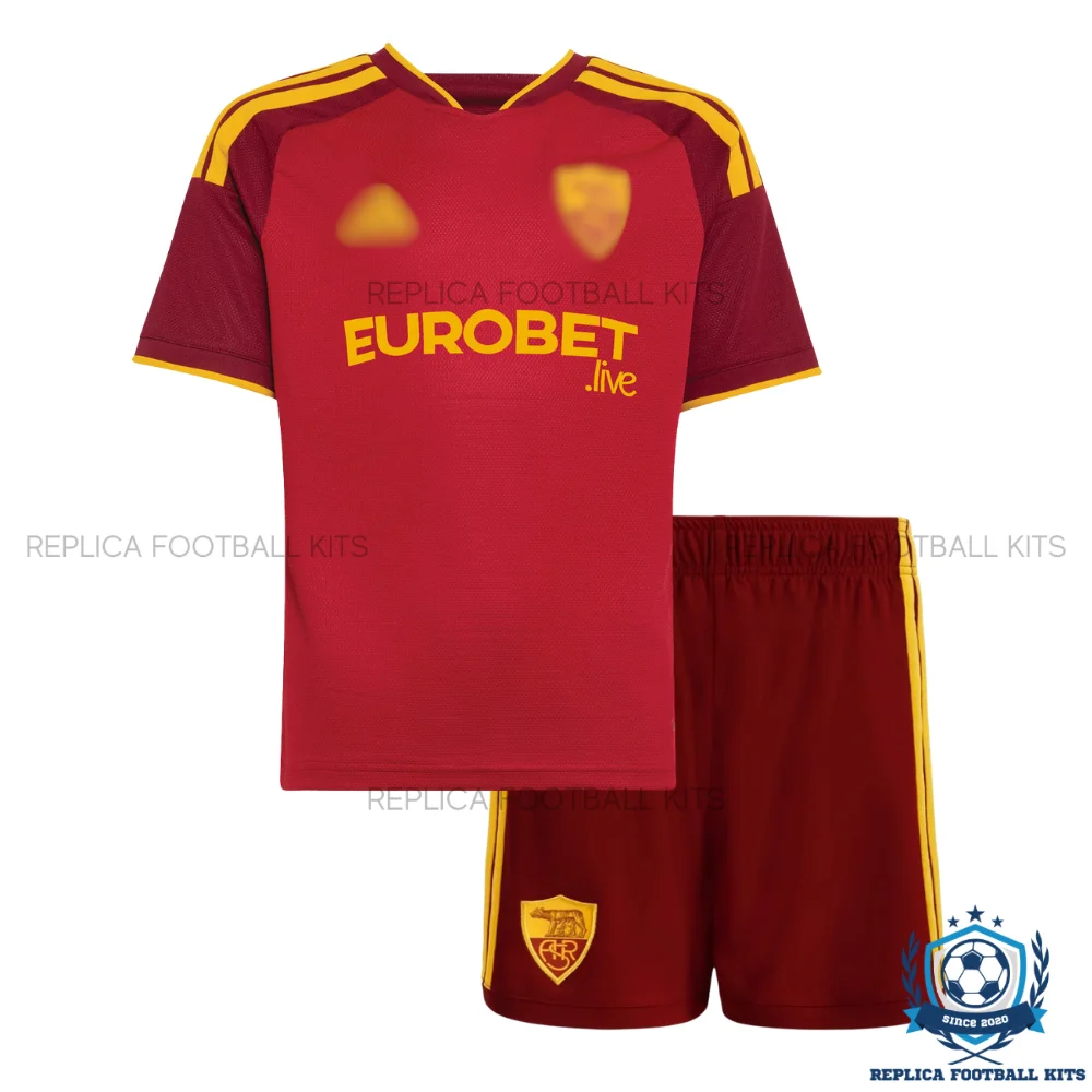 AS Roma Home Kid Replica Football Kit 2026/27 - front view