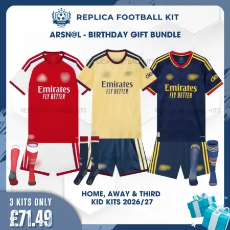 Arsn@l 2026/27 Full Kit Gift Set - Home, Away and Third Kid Replica Football Kits - overview
