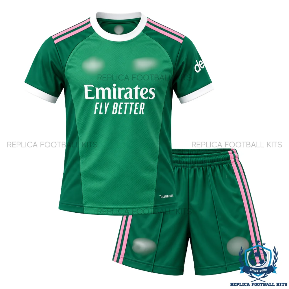Arsn@l Green Goalkeeper Kid Replica Football Kit 2026/27 - frontview