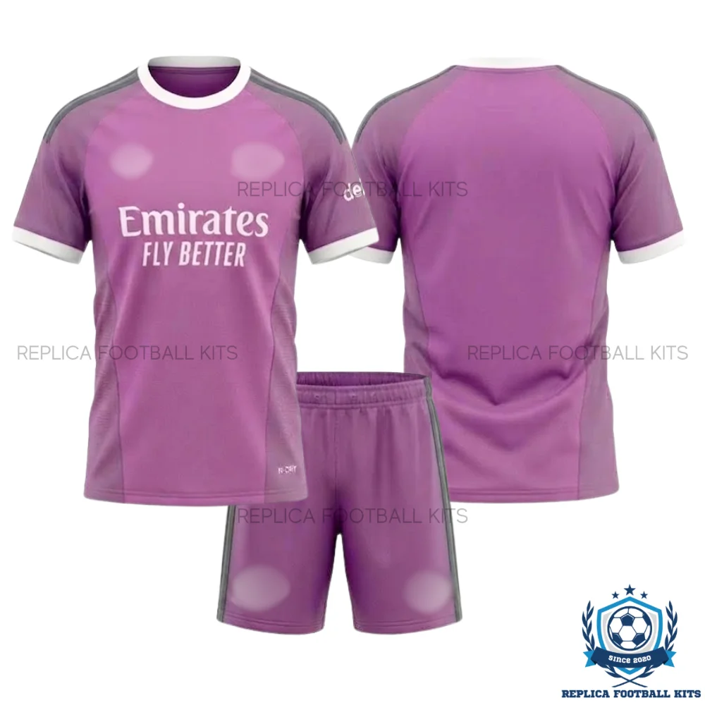 Arsn@l Light Purple Goalkeeper Kid Replica Football Kit 2026/27 - overview