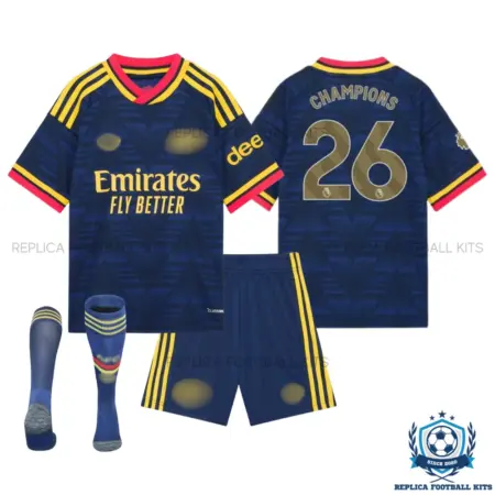 Arsn@l CHAMPIONS 26 Away Kid Replica Football Kit 2026/27 - overview
