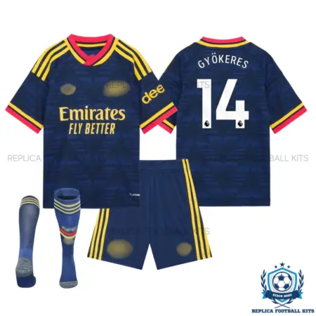 Arsn@l GYÖKERES 14 Away Kid Replica Football Kit 2026/27 - overview