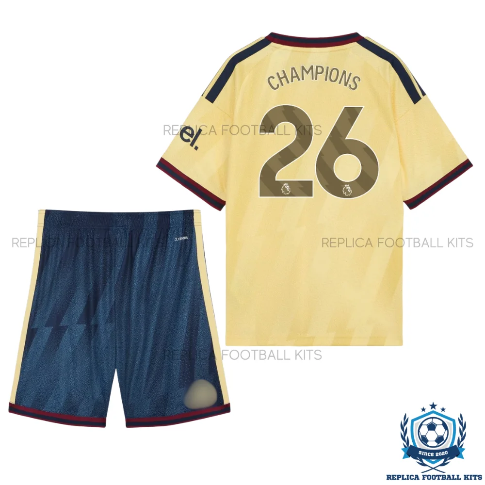 Arsn@l CHAMPIONS 26 Third Kid Replica Football Kit 2026/27 - backview