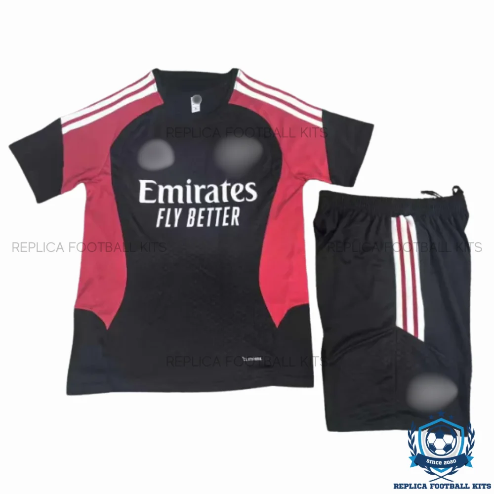Arsn@l Black Red Training Kid Replica Football Kit 2026/27 - overview