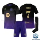 Barcelona FERRAN 7 Away Kid Replica Football Kit 2026/27 - overview