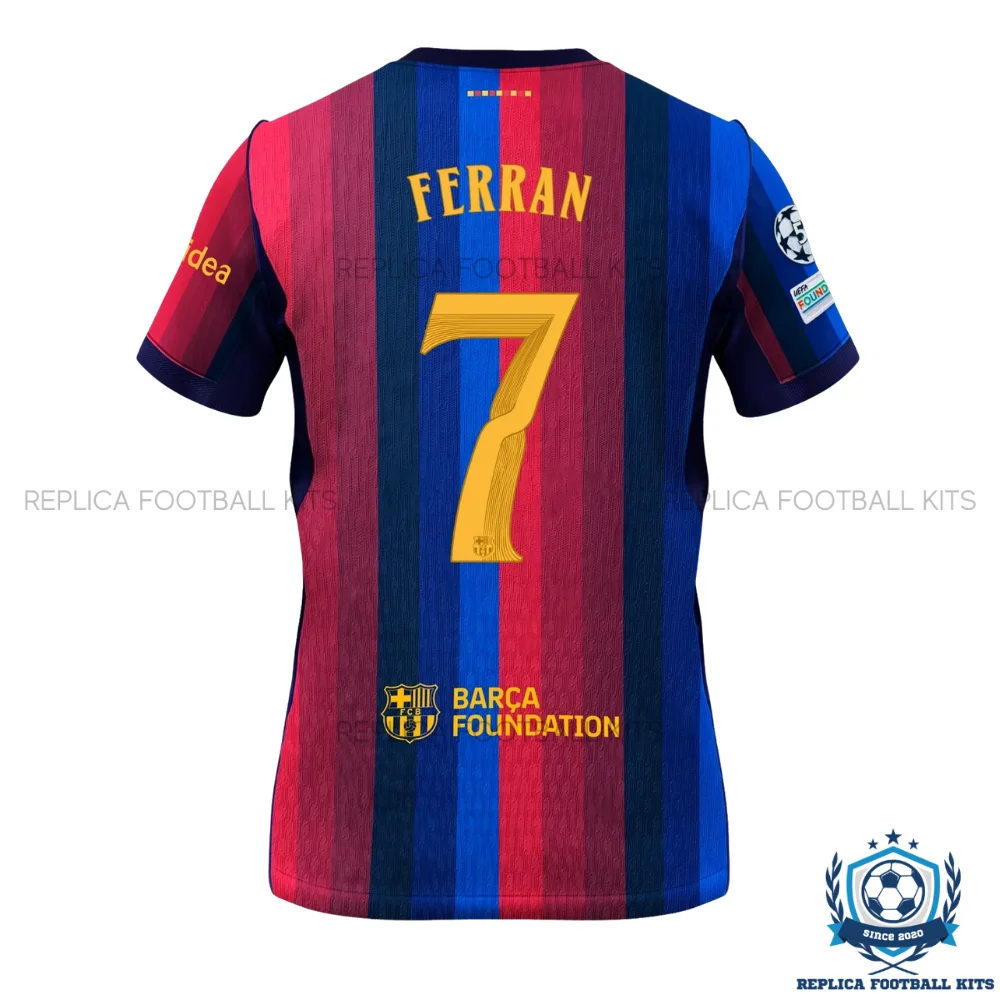 Barcelona FERRAN 7 Home Men Replica Football Shirt 2026/27 - backview