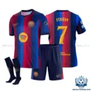 Barcelona FERRAN 7 Home Kid Replica Football Kit 2026/27 - overview