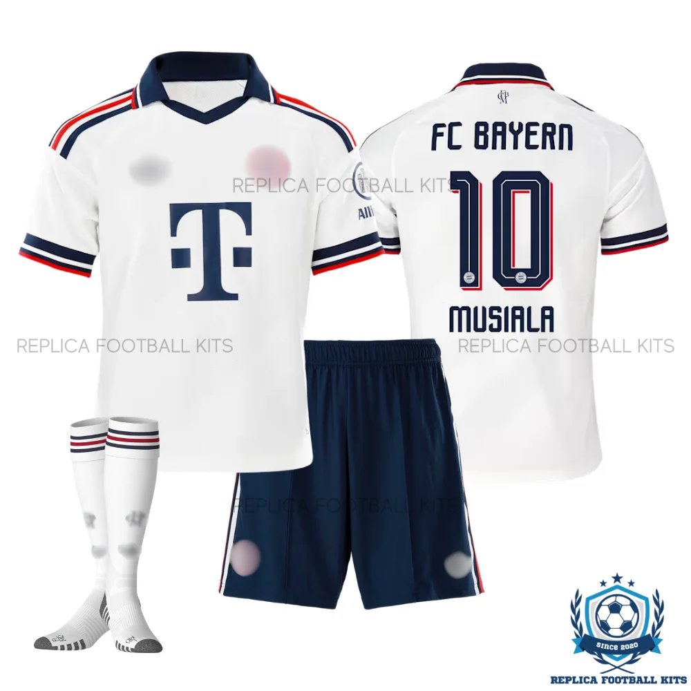 Bayern Munich MUSIALA 10 Away Kid Replica Football Kit 2026/27 - overview