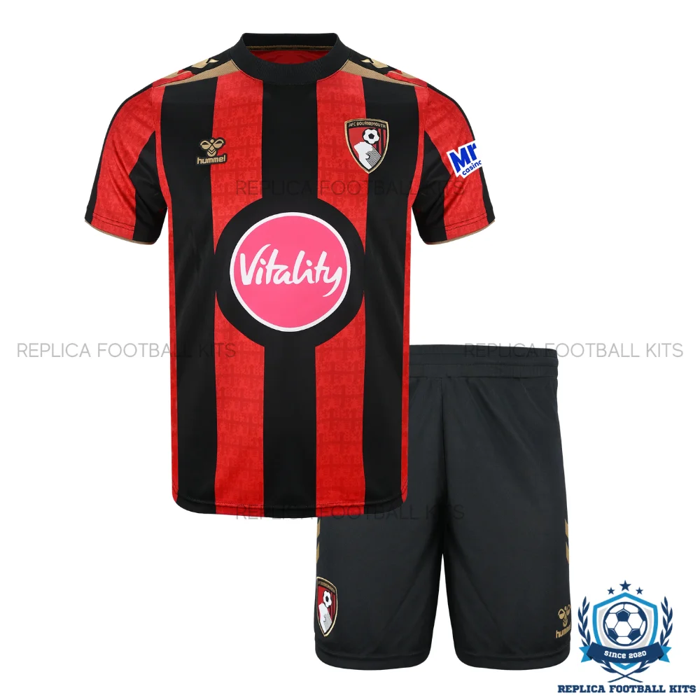 Bournemouth Home Kid Replica Football Kit 2026/27 - front view