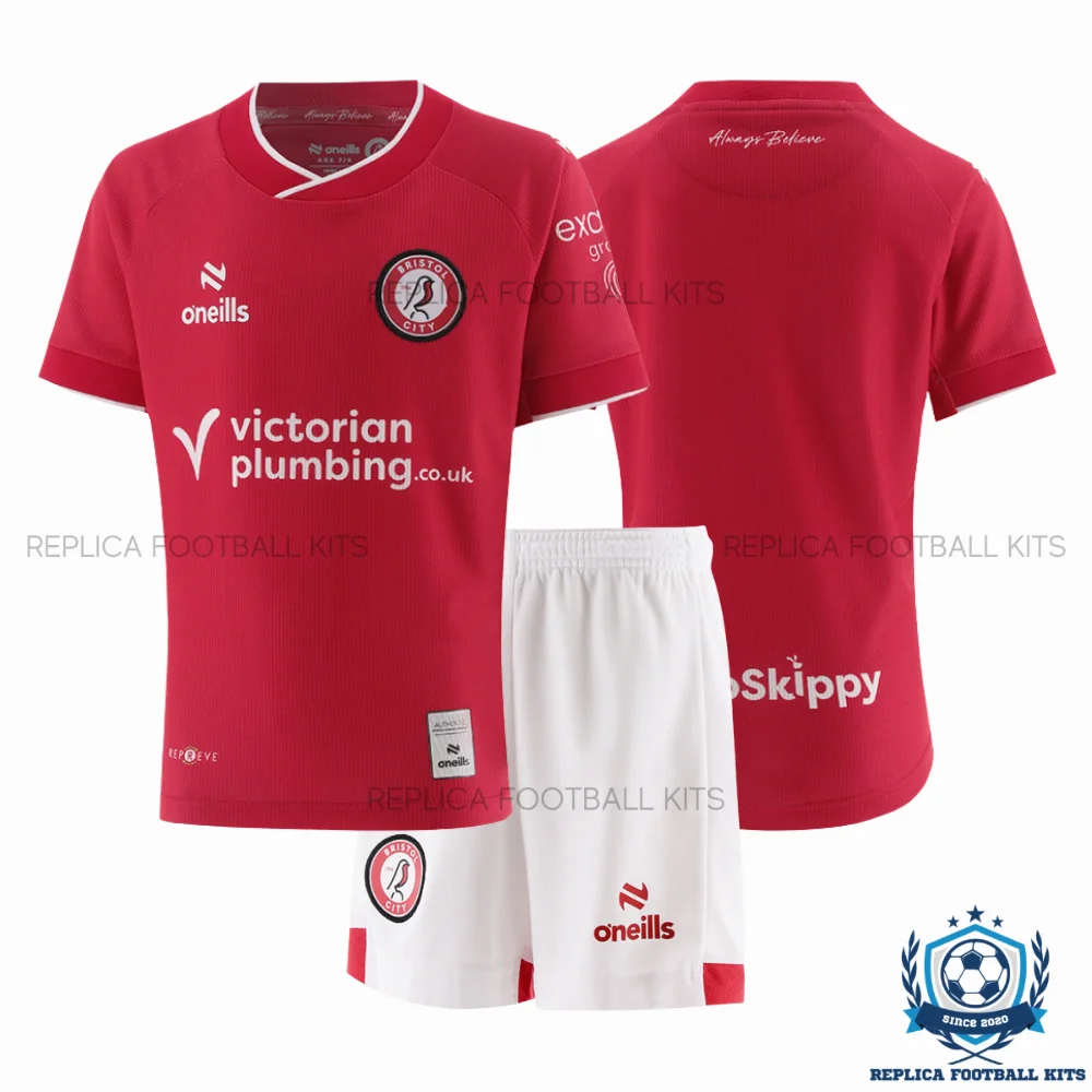 Bristol City Home Kid Replica Football Kit 2026/27 - overview