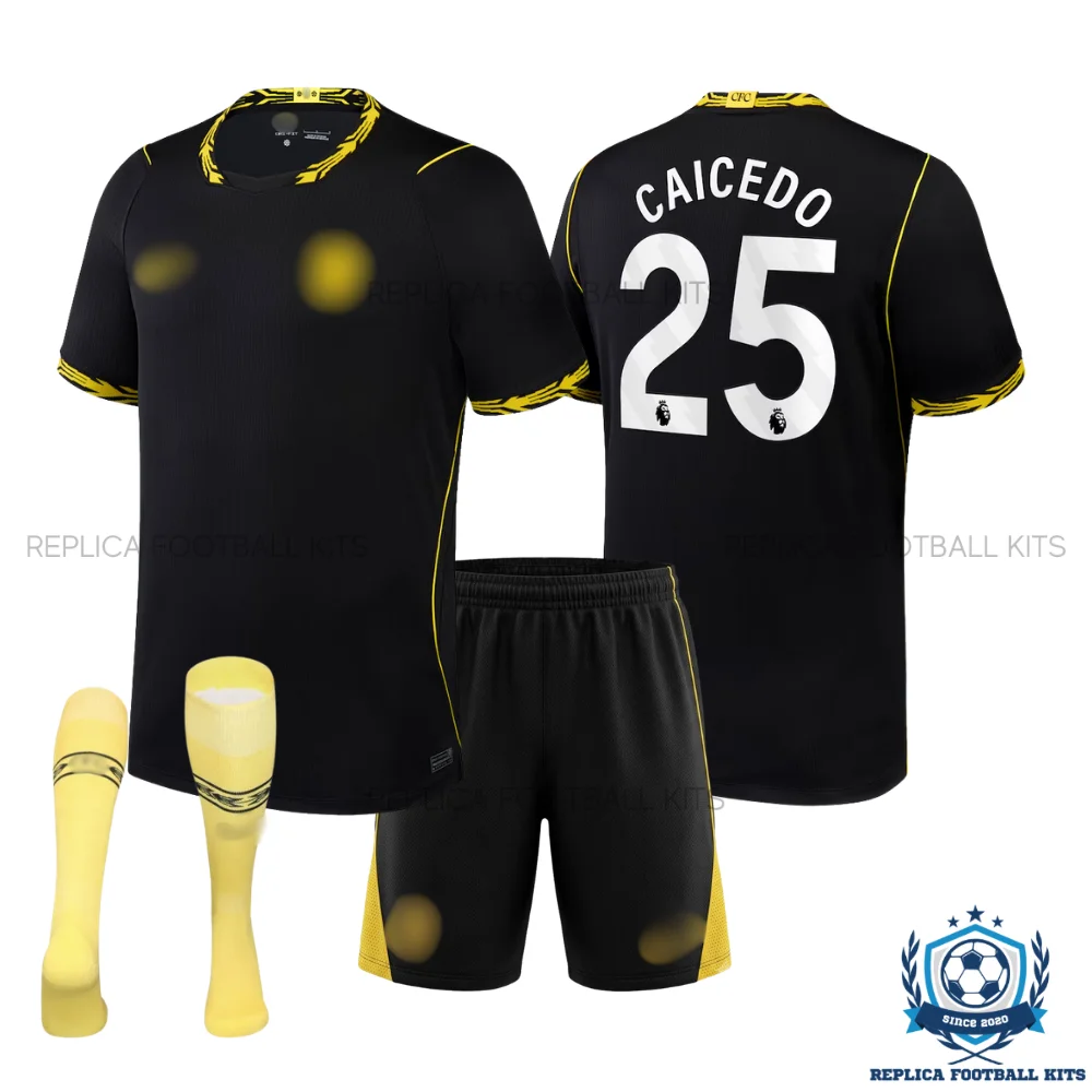 Chelsea CAICEDO 25 Away Kid Replica Football Kit 2026/27 - overview